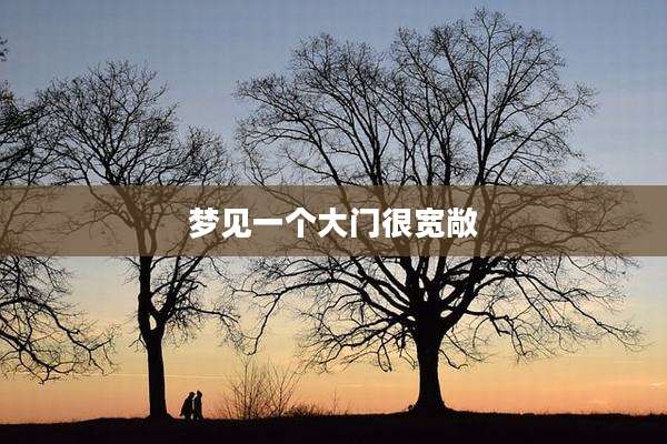 梦见一个大门很宽敞