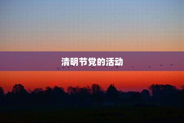 清明节党的活动