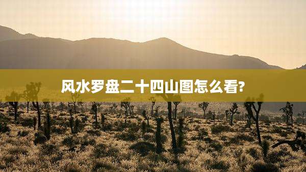 风水罗盘二十四山图怎么看?