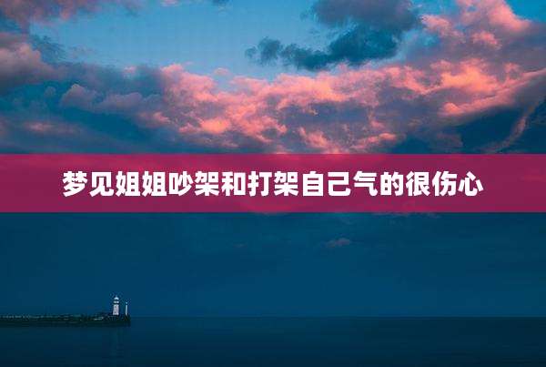 梦见姐姐吵架和打架自己气的很伤心