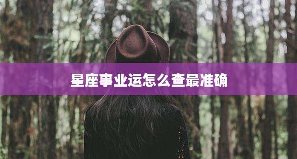 星座事业运怎么查最准确