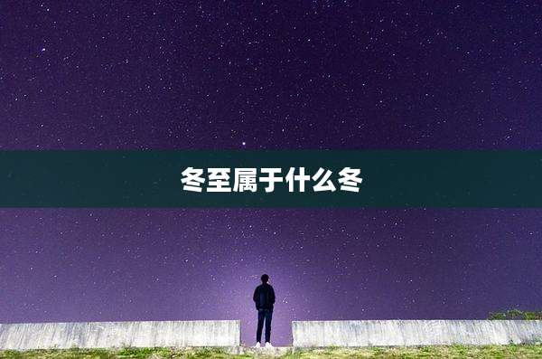 冬至属于什么冬