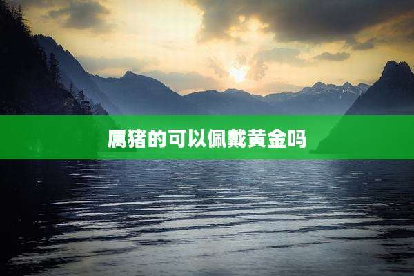 属猪的可以佩戴黄金吗