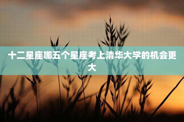十二星座哪五个星座考上清华大学的机会更大