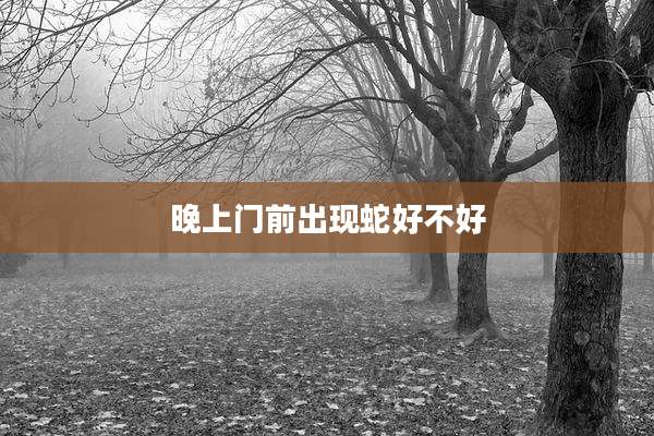 晚上门前出现蛇好不好