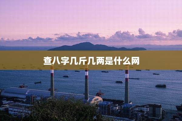 查八字几斤几两是什么网