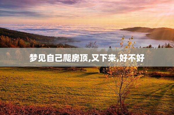 梦见自己爬房顶,又下来,好不好
