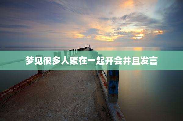 梦见很多人聚在一起开会并且发言