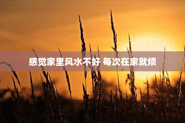 感觉家里风水不好 每次在家就烦