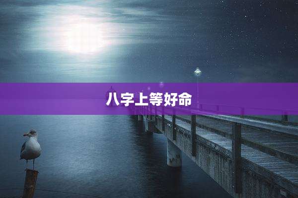 八字上等好命
