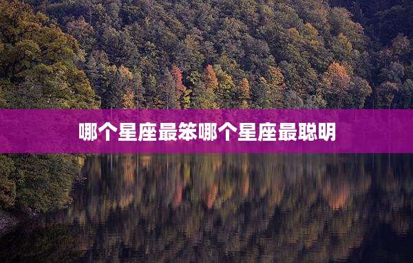 哪个星座最笨哪个星座最聪明