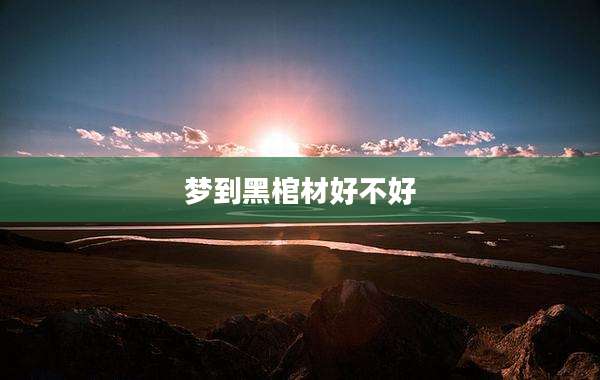 梦到黑棺材好不好