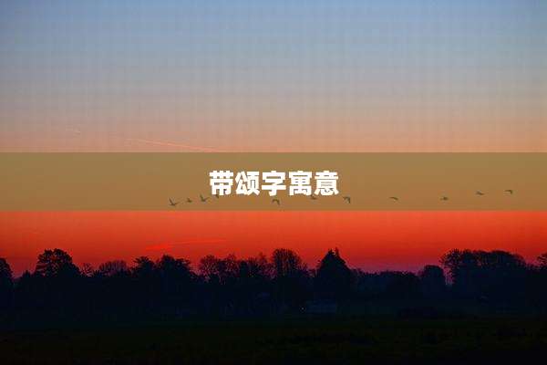 带颂字寓意