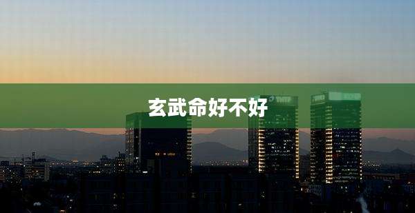 玄武命好不好
