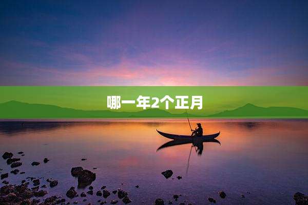 哪一年2个正月