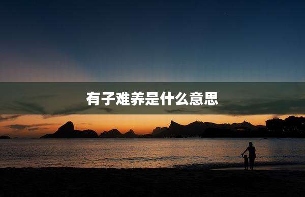 有子难养是什么意思