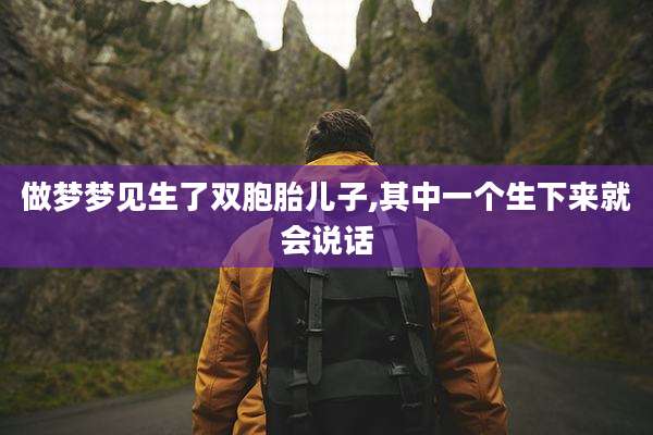 做梦梦见生了双胞胎儿子,其中一个生下来就会说话