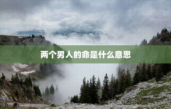 两个男人的命是什么意思