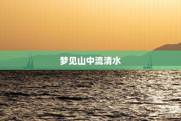 梦见山中流清水