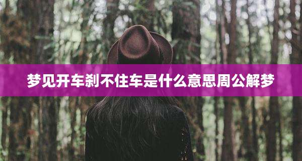 梦见开车刹不住车是什么意思周公解梦