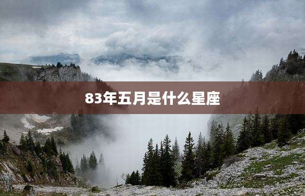 83年五月是什么星座