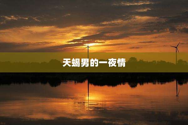 天蝎男的一夜情
