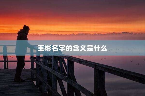 王彬名字的含义是什么