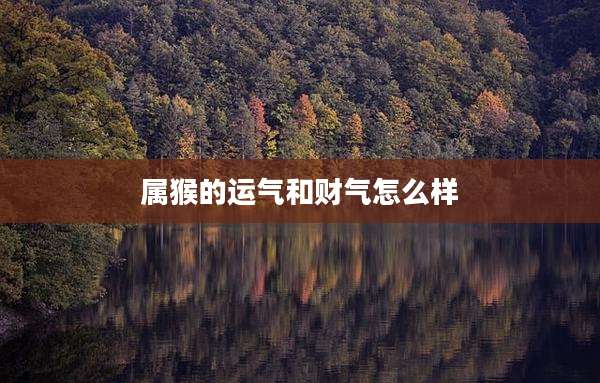 属猴的运气和财气怎么样