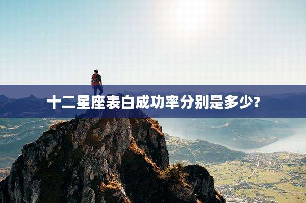 十二星座表白成功率分别是多少?