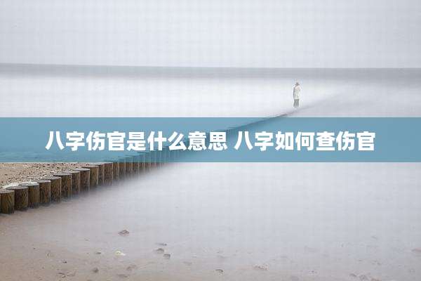八字伤官是什么意思 八字如何查伤官