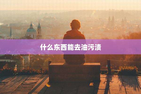 什么东西能去油污渍