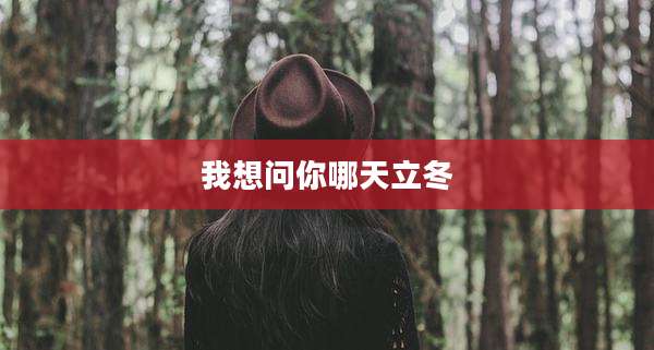 我想问你哪天立冬