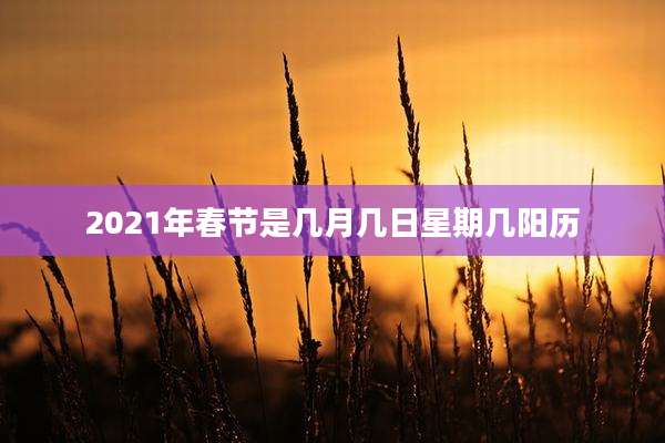 2021年春节是几月几日星期几阳历