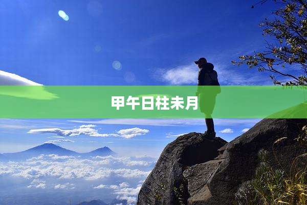 甲午日柱未月