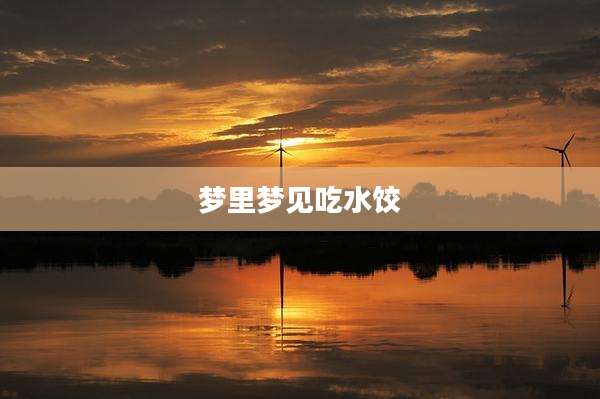 梦里梦见吃水饺