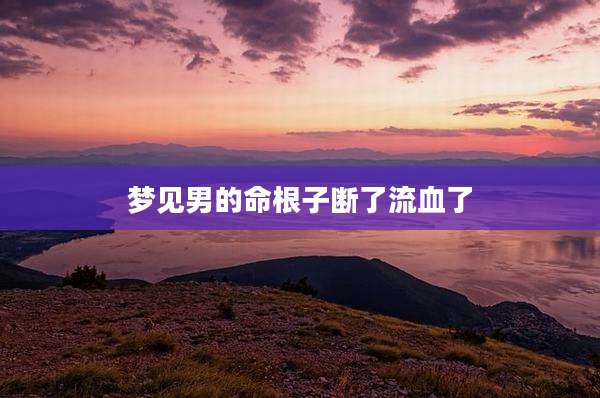 梦见男的命根子断了流血了