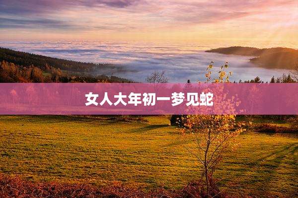 女人大年初一梦见蛇