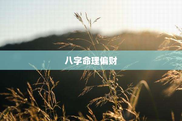 八字命理偏财
