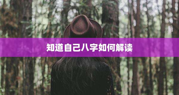 知道自己八字如何解读