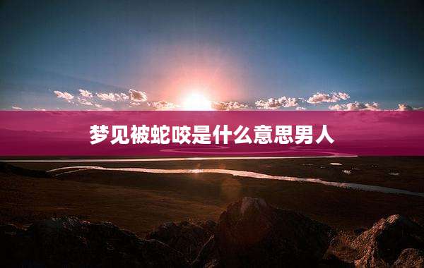 梦见被蛇咬是什么意思男人