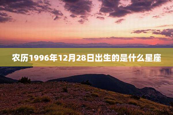 农历1996年12月28日出生的是什么星座