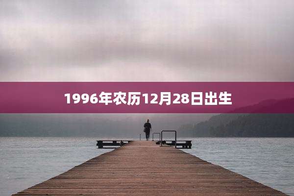 1996年农历12月28日出生