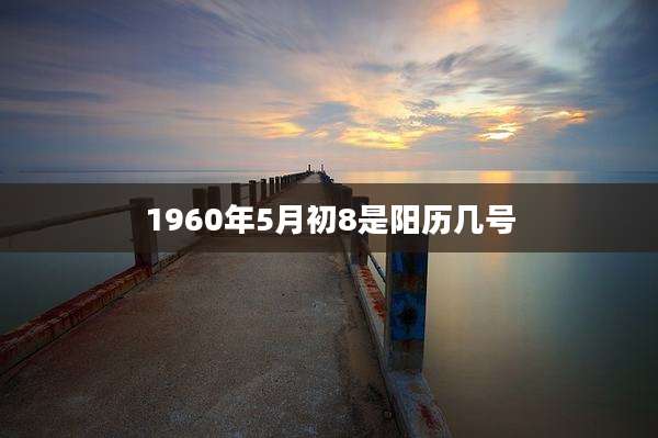 1960年5月初8是阳历几号