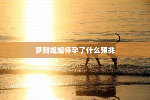 梦到姐姐怀孕了什么预兆