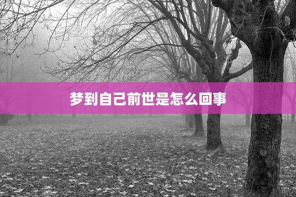 梦到自己前世是怎么回事