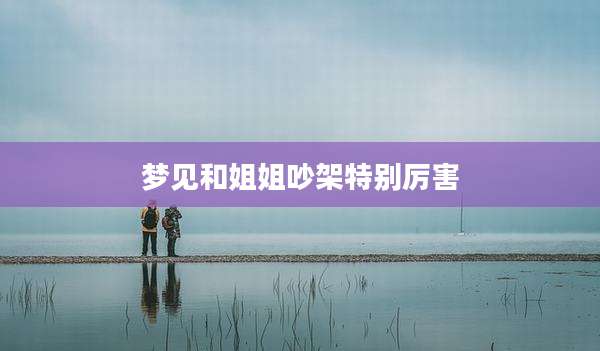 梦见和姐姐吵架特别厉害