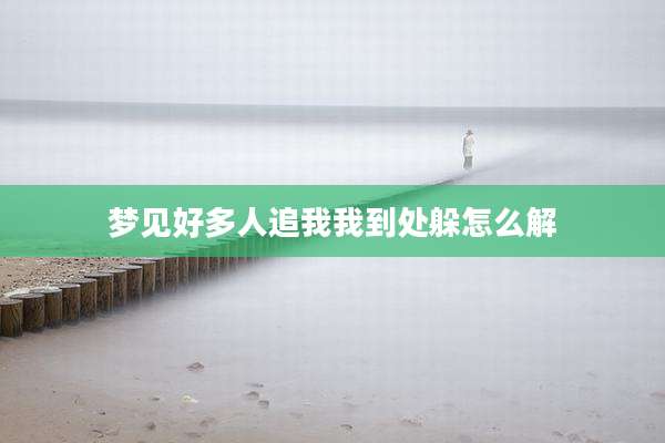 梦见好多人追我我到处躲怎么解