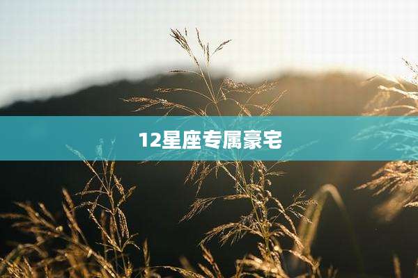 12星座专属豪宅