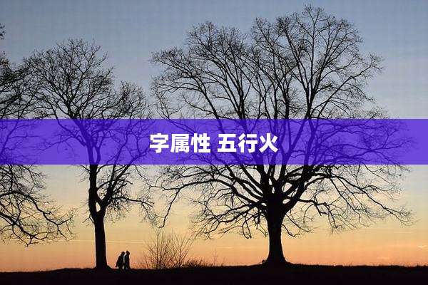字属性 五行火
