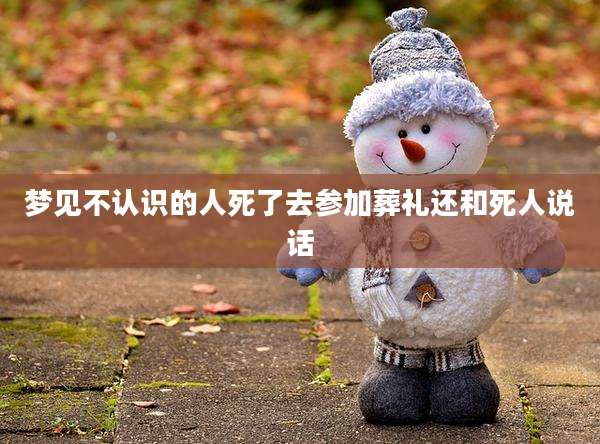 梦见不认识的人死了去参加葬礼还和死人说话